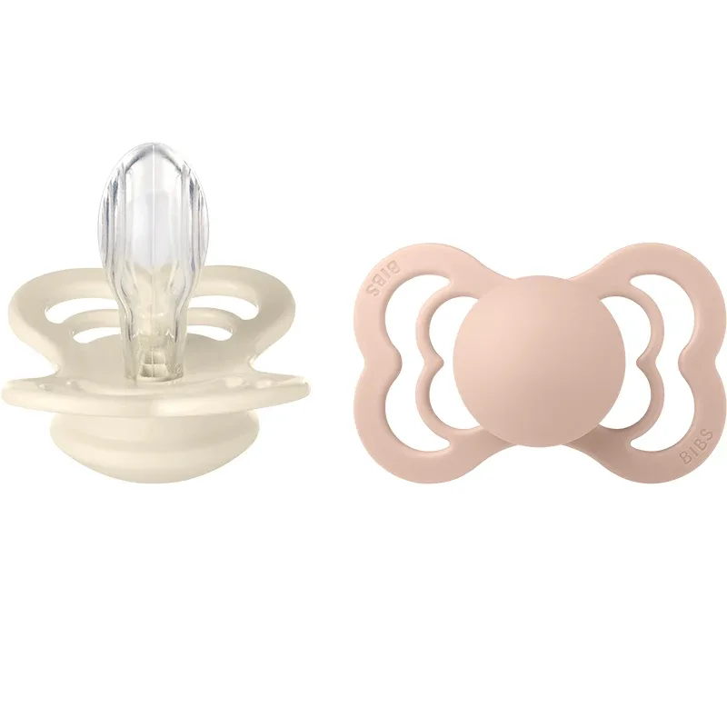 BIBS Supreme Silicone Ivory/Blush 2-pack Size 2 från BIBS – köp hos Apotek Hjärtat