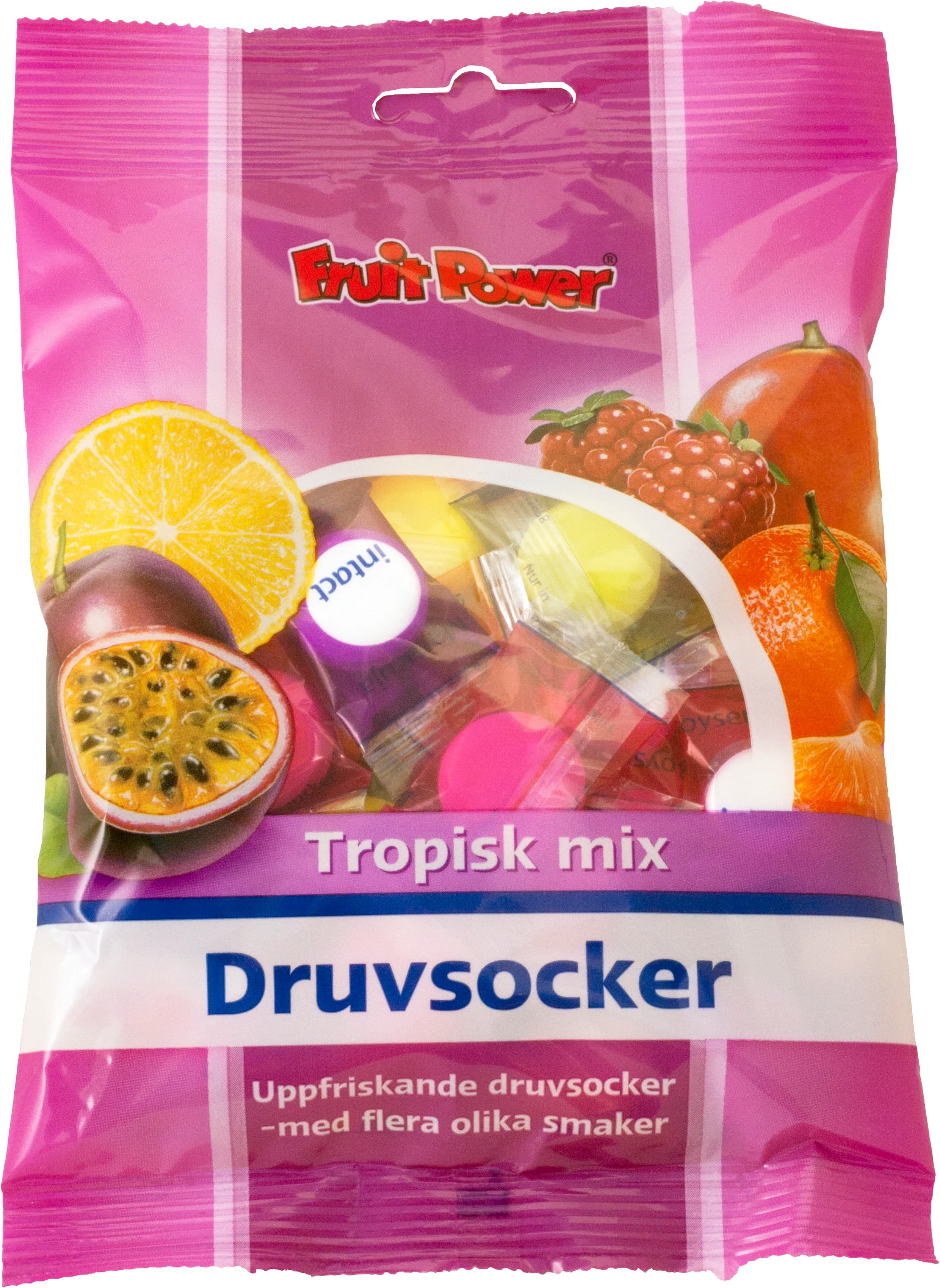 FruitPower Druvsocker Tropisk Mix Tablett 75 g från FruitPower – köp hos Apotek Hjärtat