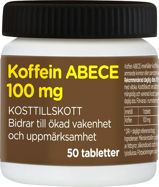 ABECE Koffein 100 mg tablett 50 st från ABECE – köp hos Apotek Hjärtat