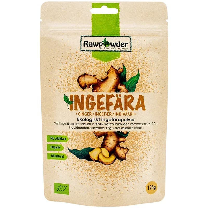 Rawpowder Ingefärapulver 125 g från Rawpowder – köp hos Apotek Hjärtat