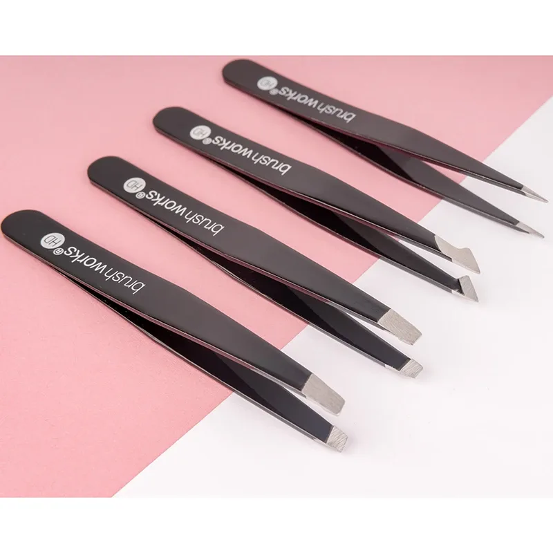 Brushworks HD Combination Tweezer Set Black Coloured från Brushworks – köp hos Apotek Hjärtat