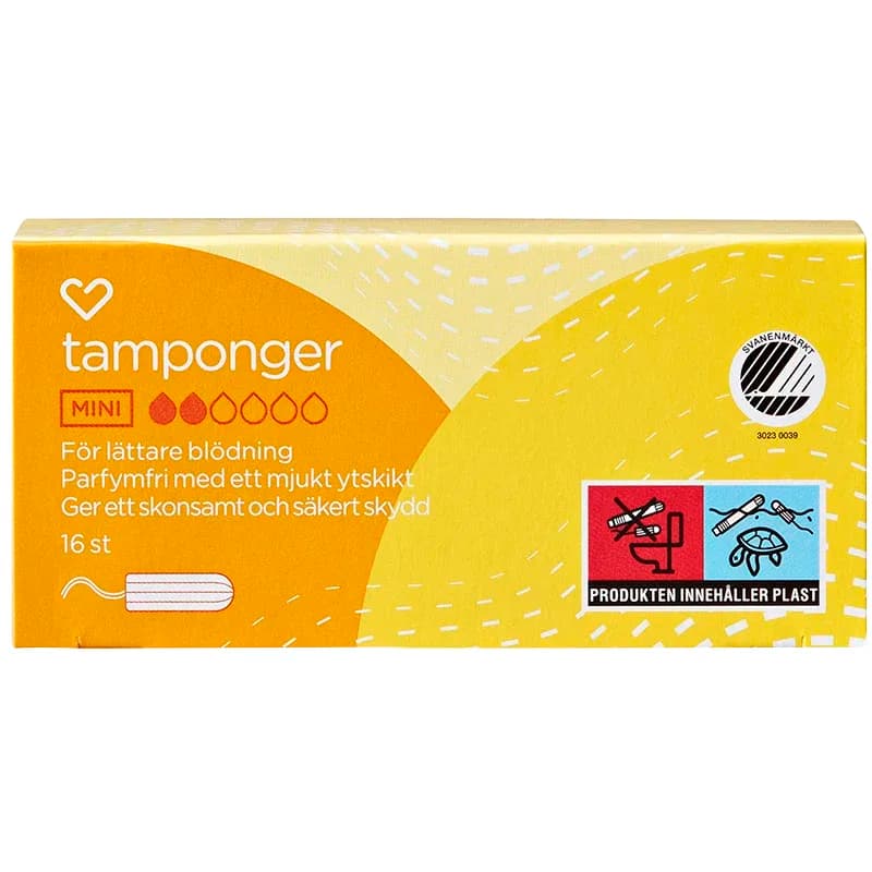Hjärtats tamponger Mini 16st från Hjärtats – köp hos Apotek Hjärtat