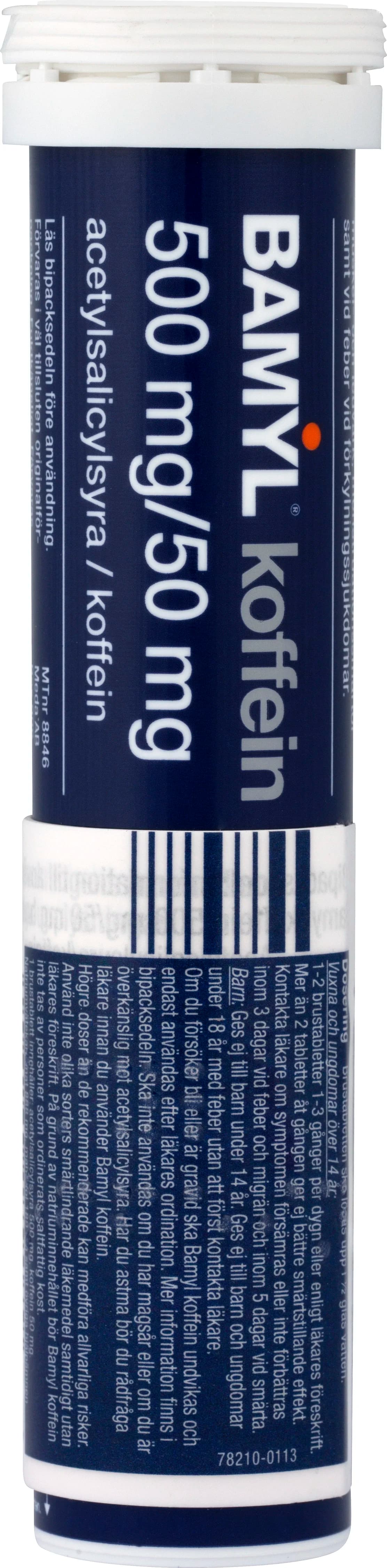 Bamyl koffein brustablett 500 mg/50 mg 25 st från Bamyl – köp hos Apotek Hjärtat