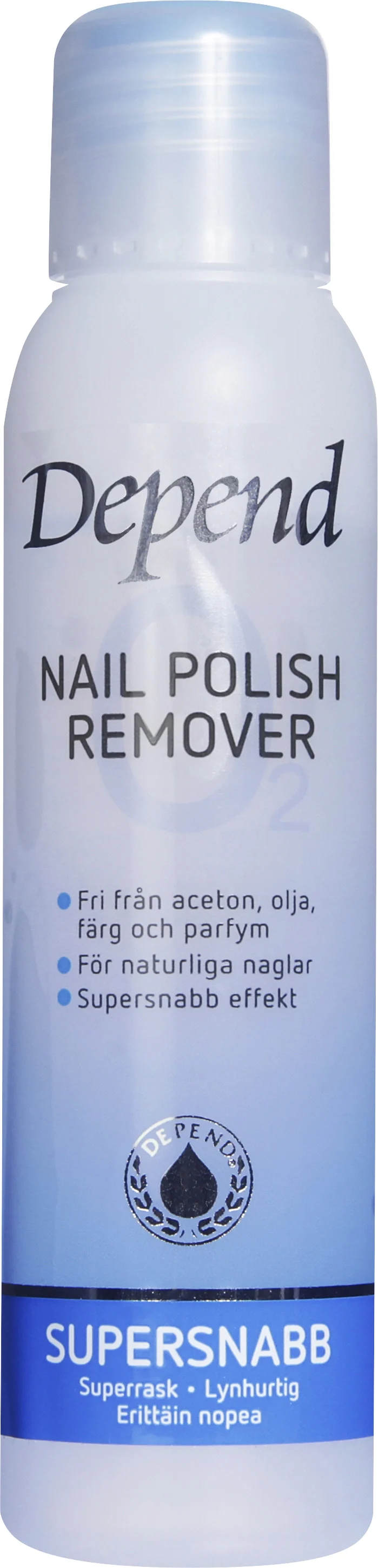 Depend Nagellacksremover O2 Blå 100 ml från Depend - köp hos Apotek Hjärtat