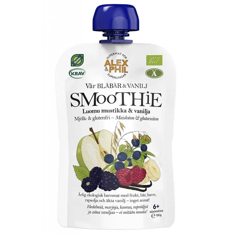 Alex & Phil Vår Blåbär- & Vaniljsmoothie 100 g från Alex & Phil – köp hos Apotek Hjärtat