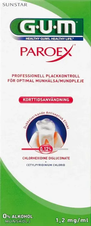 GUM Paroex munskölj 0,12% 300 ml från GUM – köp hos Apotek Hjärtat