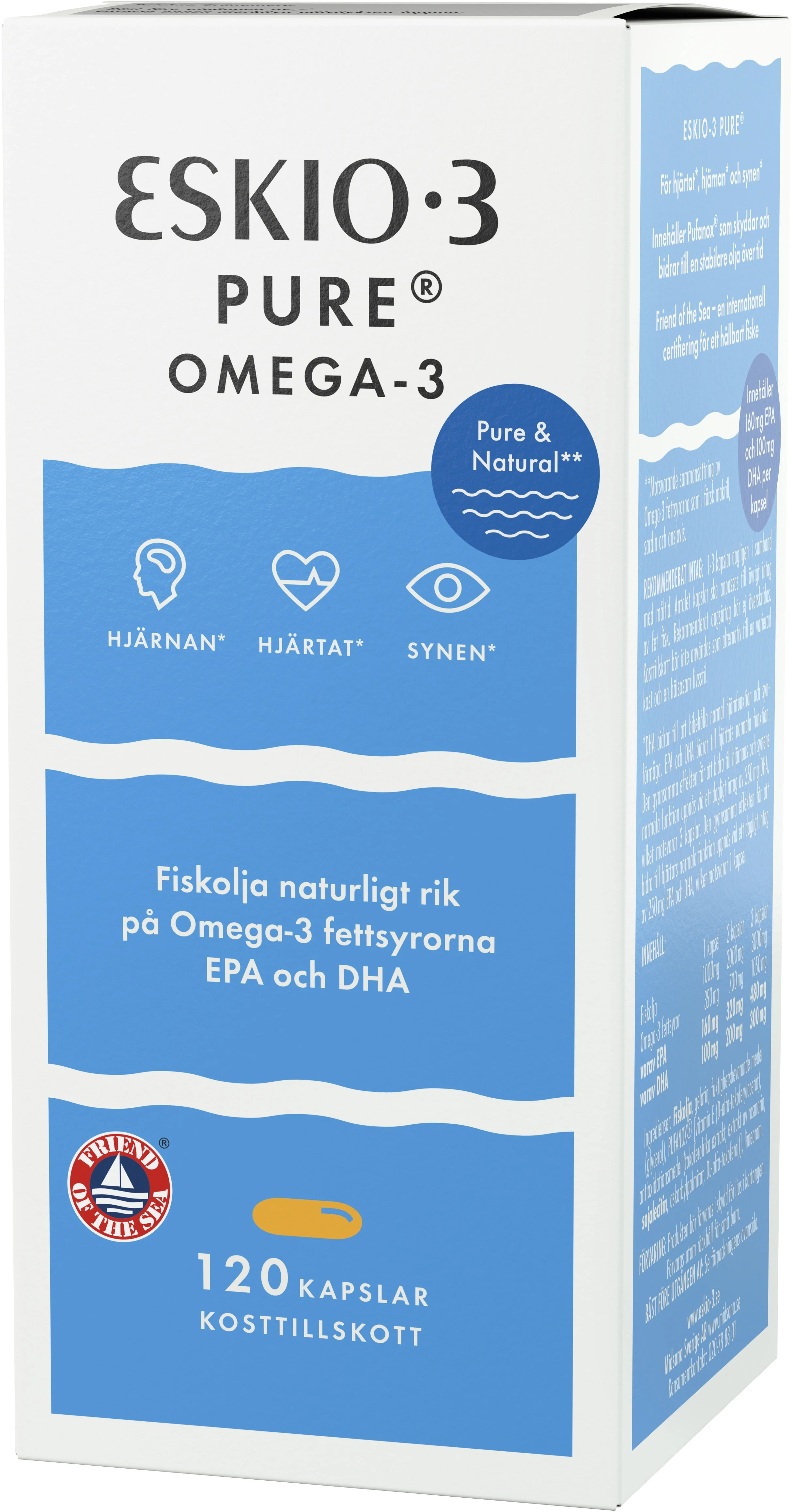 Eskio-3 Pure kapsel 120 st från Eskio-3 – köp hos Apotek Hjärtat
