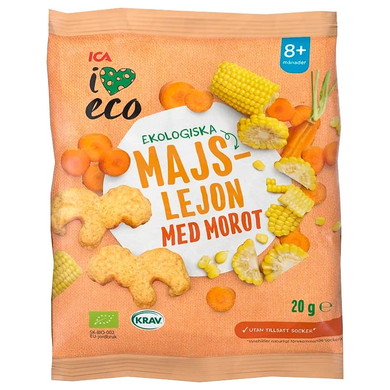 ICA I Love Eco Majslejon Morot 20 g från ICA I Love Eco – köp hos Apotek Hjärtat