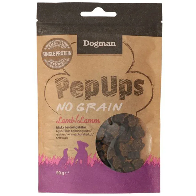 Dogman Pep Ups No Grain Lamm 90 g från Dogman – köp hos Apotek Hjärtat