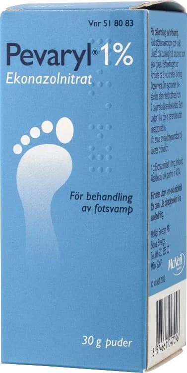 Pevaryl puder 1 % 30 g från Pevaryl – köp hos Apotek Hjärtat