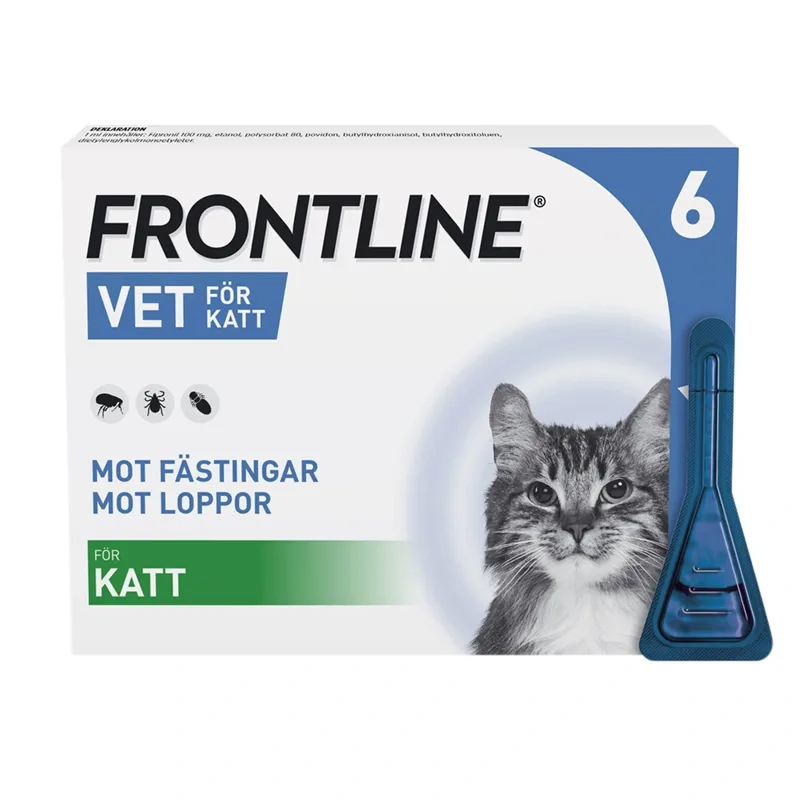 Frontline Vet. Spot-on lösning för katt 100 mg/ml 6 x 0,5 ml från Frontline – köp hos Apotek Hjärtat