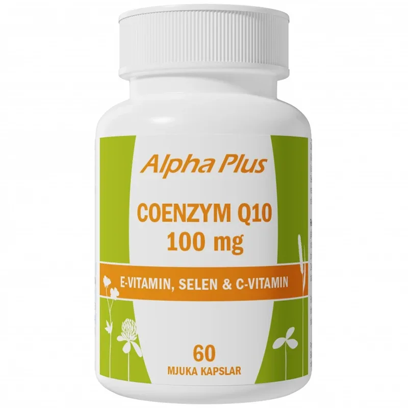 Alpha Plus Coenzym Q10 100 mg 60 mjuka kapslar från Alpha Plus – köp hos Apotek Hjärtat