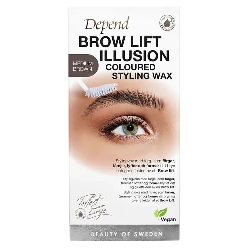 Depend Perfect Eye Brow Illusion Wax Medium Brown från Depend – köp hos Apotek Hjärtat