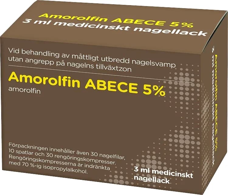 Amorolfin ABECE Medicinskt nagellack 5% 3 ml från ABECE – köp hos Apotek Hjärtat