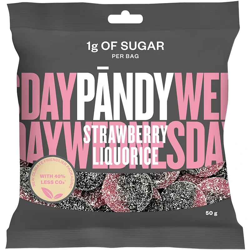 Pändy Strawberry/Liquorice 50g från Pändy – köp hos Apotek Hjärtat