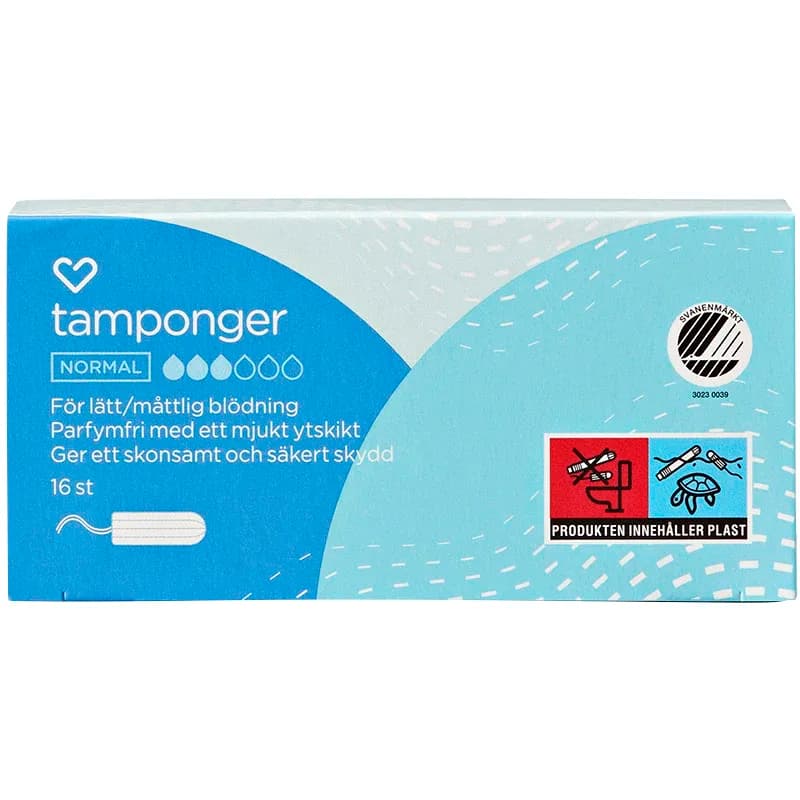 Hjärtats tamponger Normal 16st från Hjärtats – köp hos Apotek Hjärtat