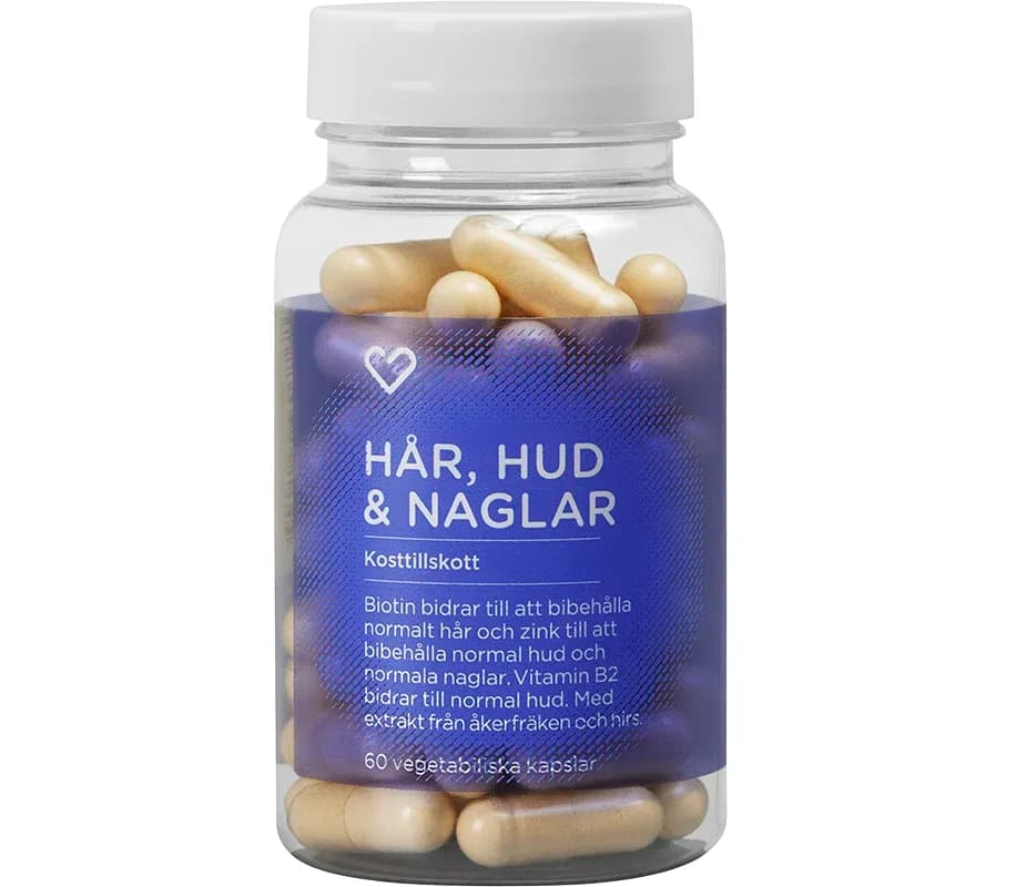 Hjärtats Hår, Hud & Naglar Kapsel 60 st från Hjärtats – köp hos Apotek Hjärtat