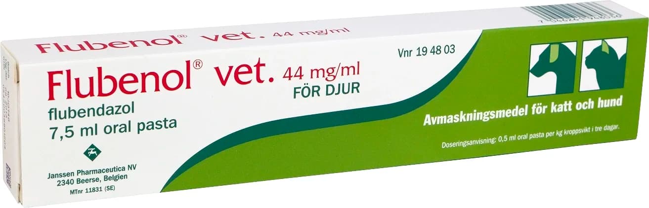 Flubenol vet. oral pasta med spruta 44 mg/ml 7,5 ml från Flubenol – köp hos Apotek Hjärtat