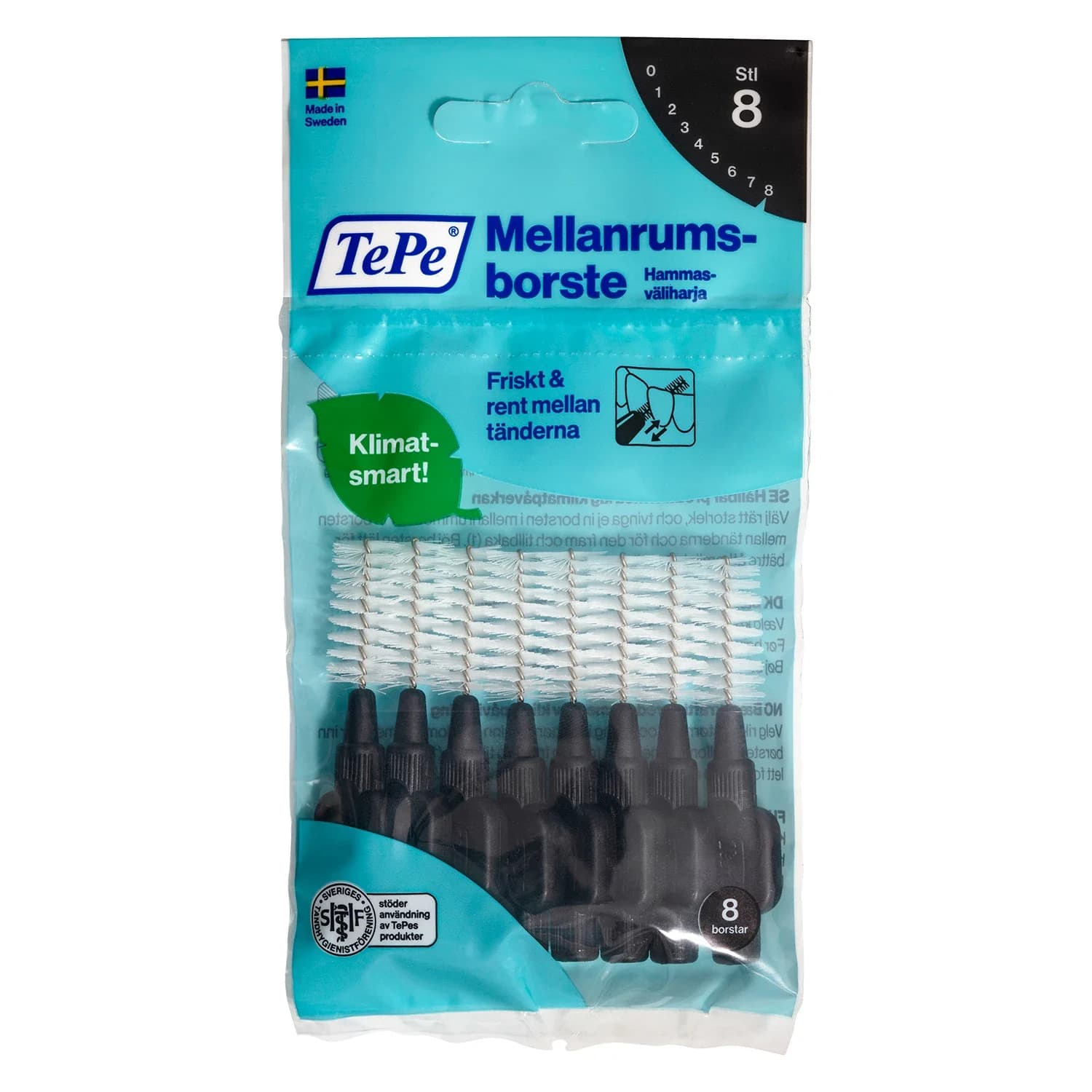 TePe Mellanrumsborste 0,4 - 1,3 mm 8 st 1,5 mm från TePe – köp hos Apotek Hjärtat
