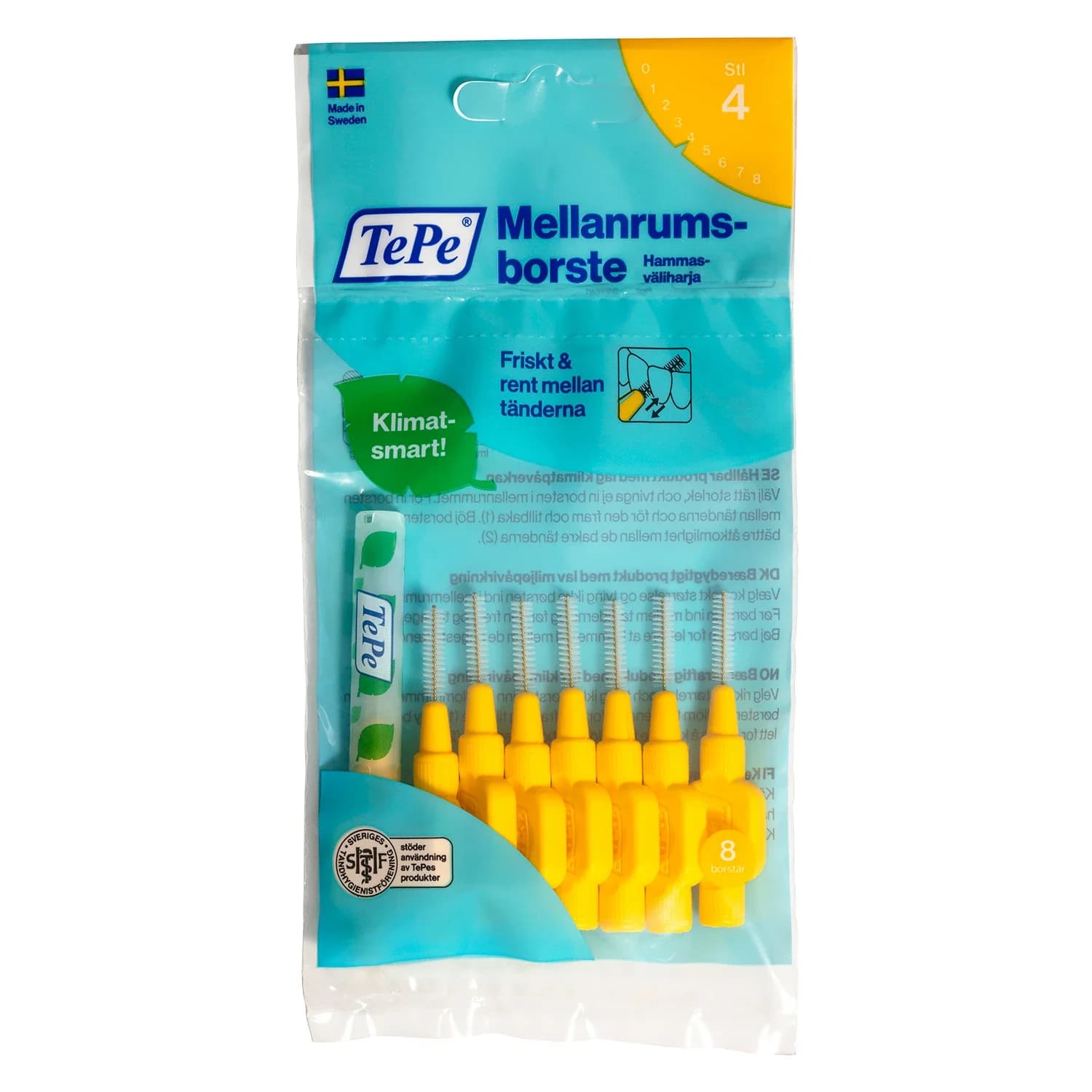 TePe Mellanrumsborste 0,4 - 1,3 mm 8 st 0,7 mm från TePe – köp hos Apotek Hjärtat