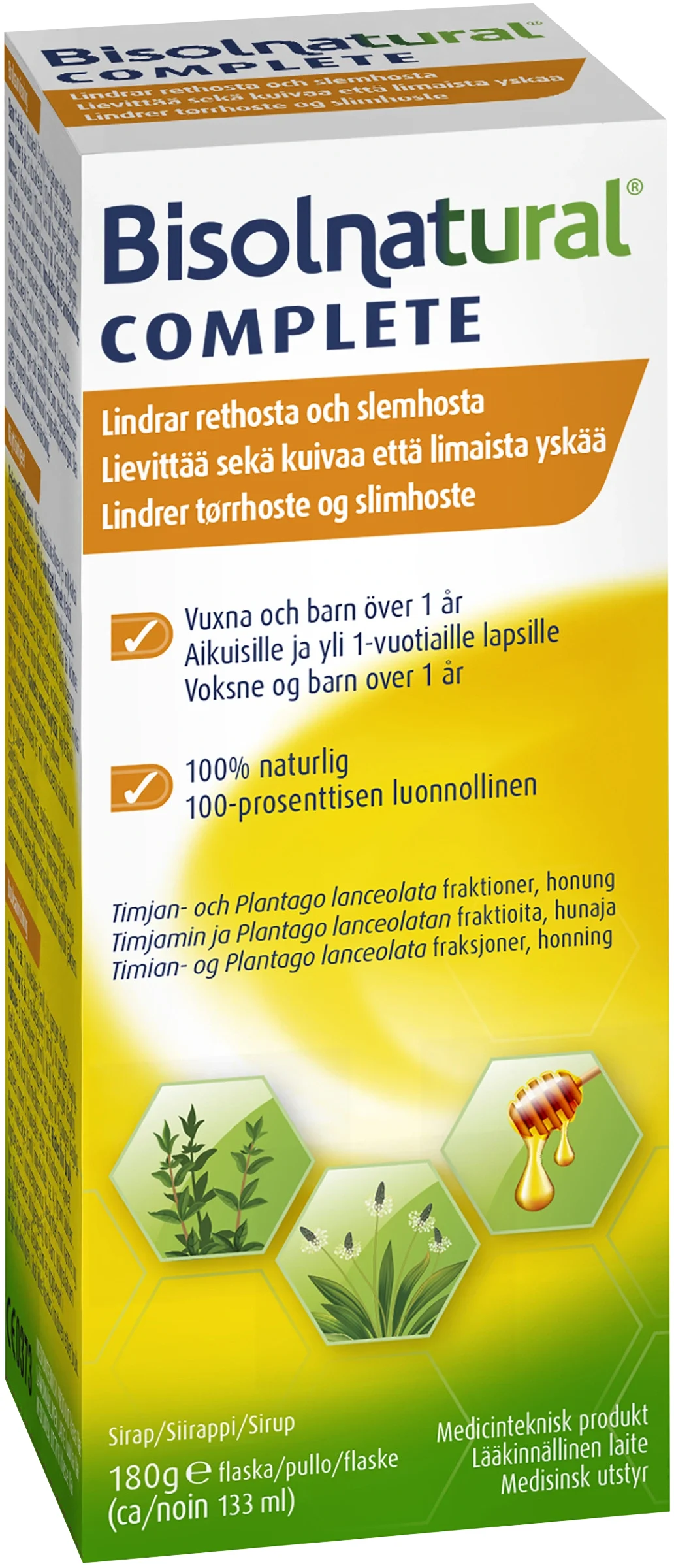 Bisolnatural Complete Hostsirap 133 ml från Bisolvon – köp hos Apotek Hjärtat
