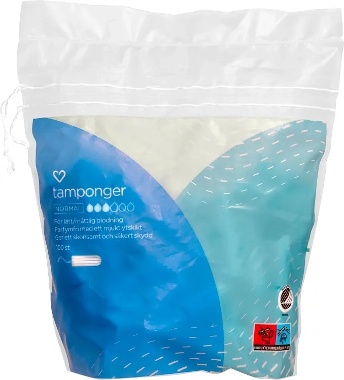 Hjärtats tamponger Normal 100 st från Hjärtats – köp hos Apotek Hjärtat