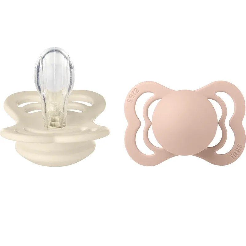 BIBS Supreme Silicone Ivory/Blush 2-pack Size 1 från BIBS – köp hos Apotek Hjärtat