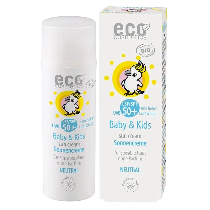 Eco Cosmetics Baby & Kids Solkräm Neutral SPF 50+, 50 ml från Eco Cosmetics – köp hos Apotek Hjärtat