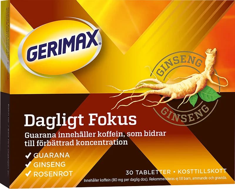 Gerimax Dagligt Fokus 30 tabletter från Gerimax – köp hos Apotek Hjärtat