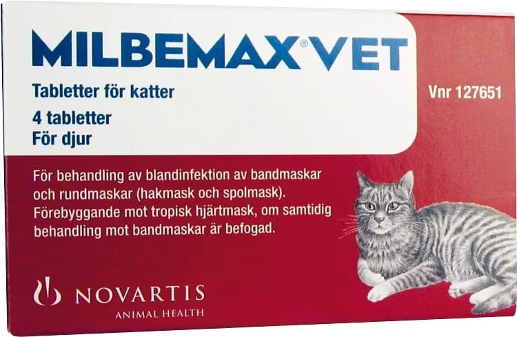 Milbemax vet. för katter tablett 4 st från Milbemax – köp hos Apotek Hjärtat