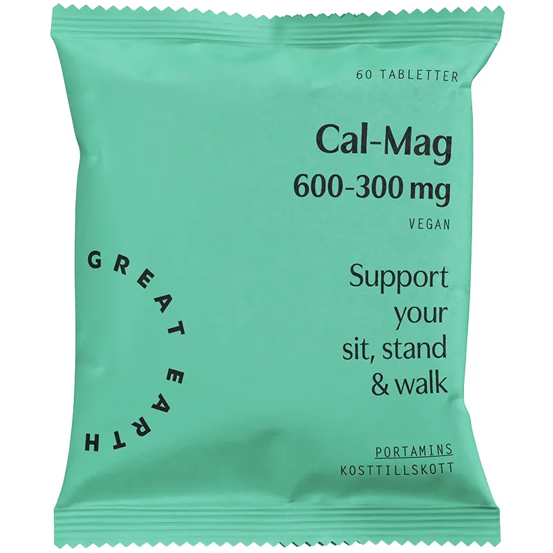 Great Earth Cal-Mag 600-300 mg refill 60 tabletter från Great Earth – köp hos Apotek Hjärtat