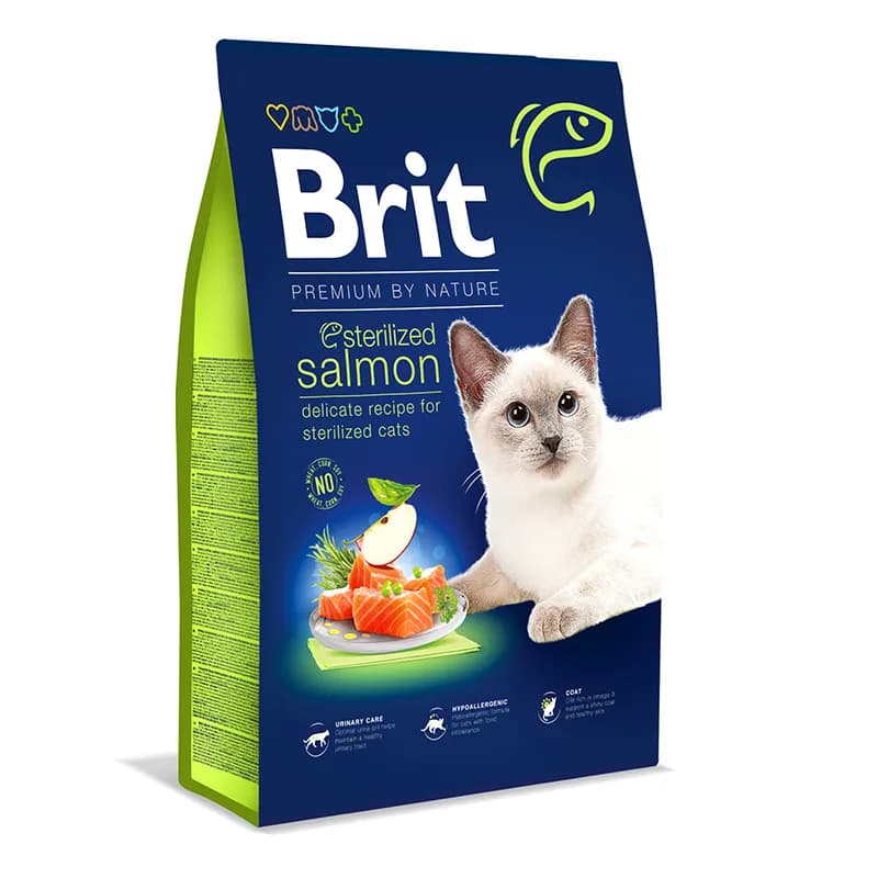 Brit Premium by Nature Cat Sterilized Salmon 8 kg från Brit – köp hos Apotek Hjärtat