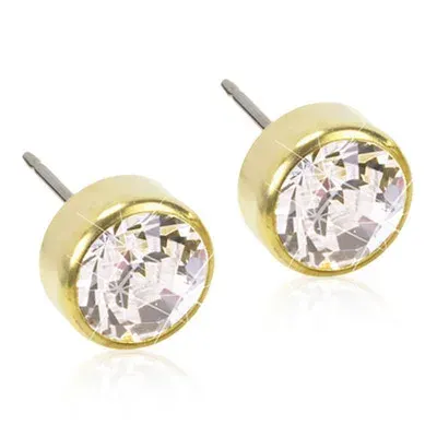Blomdahl Örhängen Bezel Crystal Gold 5 mm från Blomdahl – köp hos Apotek Hjärtat