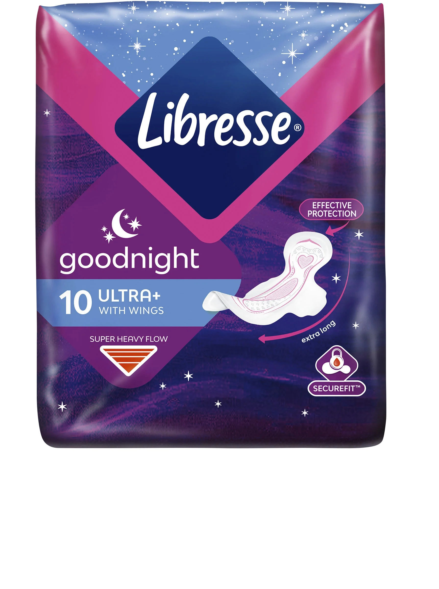 Libresse Ultra Thin Goodnight Wings 10 st från Libresse – köp hos Apotek Hjärtat