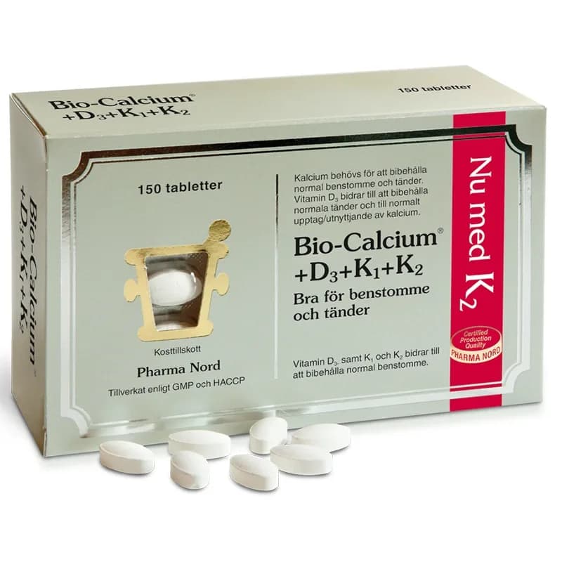 Pharma Nord Bio-Calcium + D3 + K1 + K2 150 st från Pharma Nord – köp hos Apotek Hjärtat