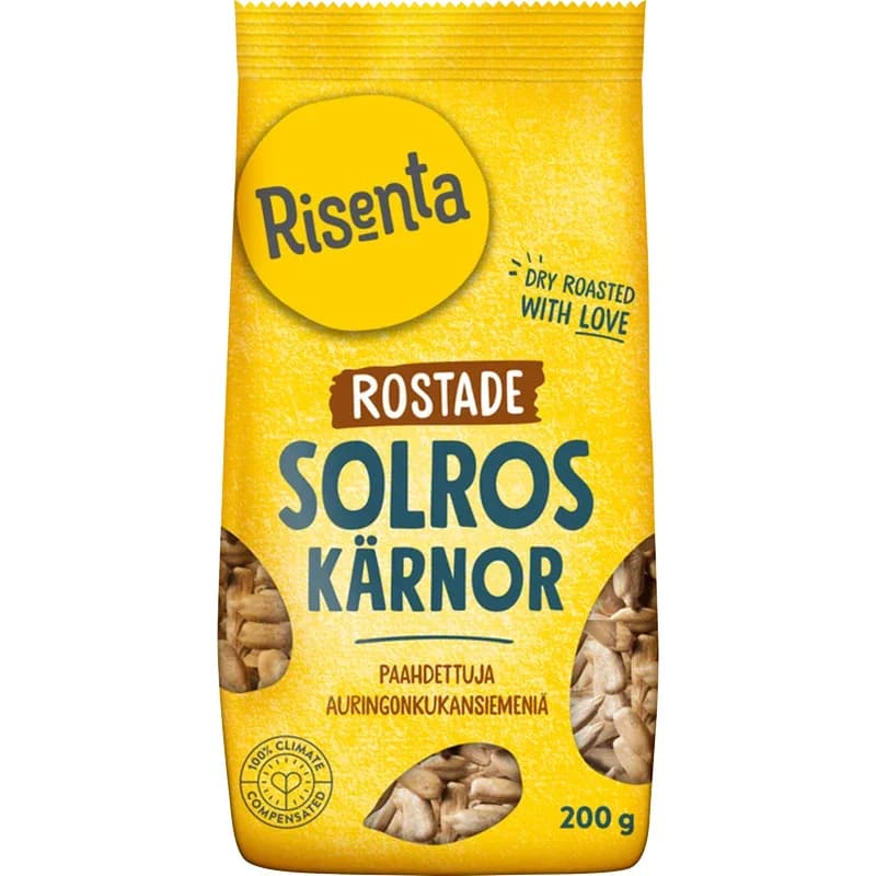 Risenta Solroskärnor Rostade 200 g från Risenta – köp hos Apotek Hjärtat