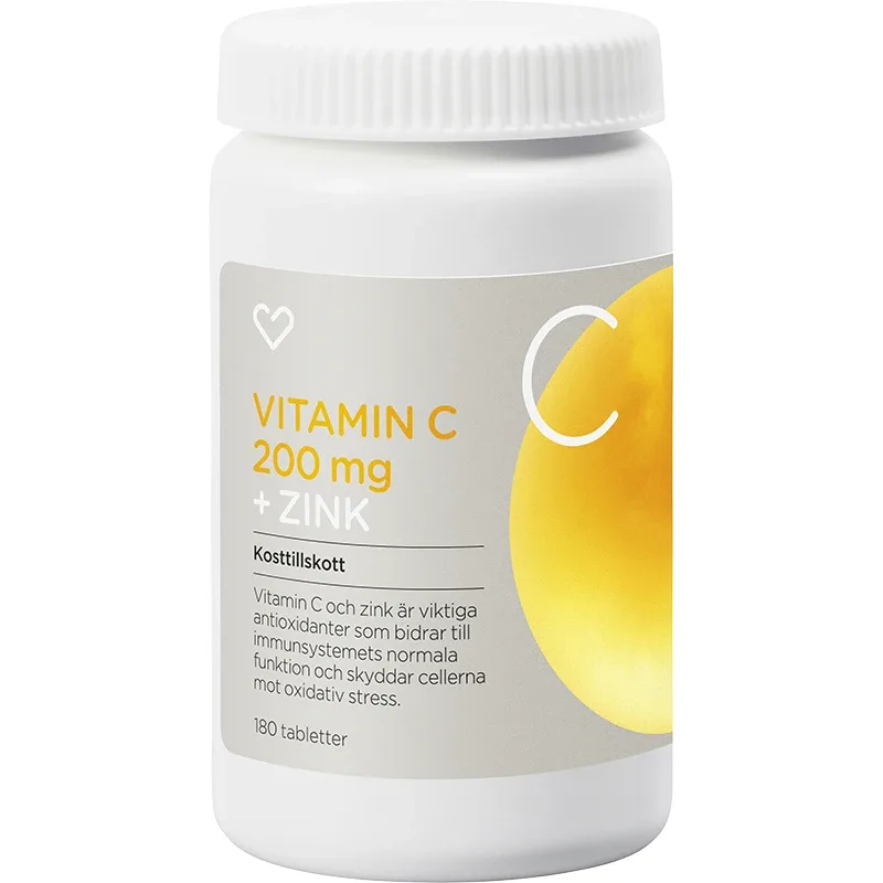 Hjärtats Vitamin C + Zink Tablett 180 st från Hjärtats - köp hos Apotek Hjärtat