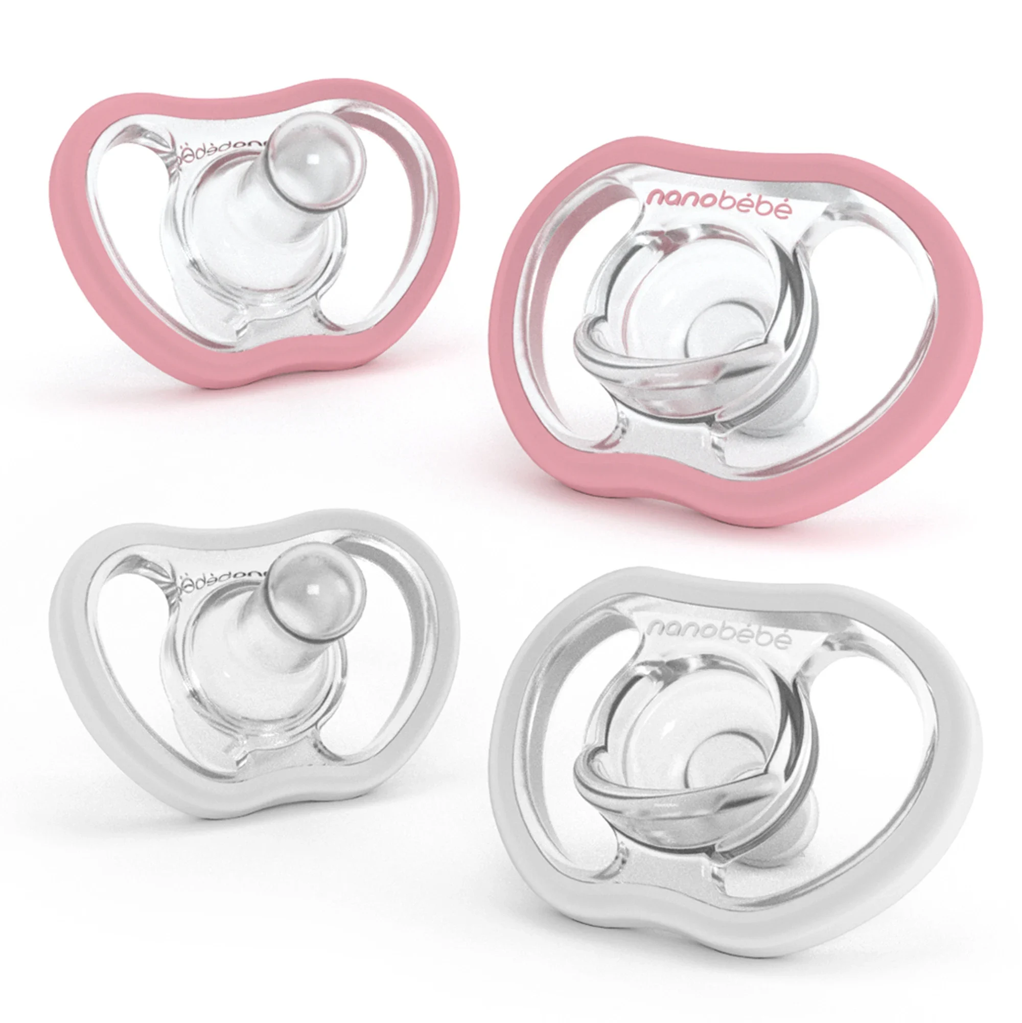 Nanobébé Active Flexy Napp Silikon 4 st Rosa/vit från Nanobébé – köp hos Apotek Hjärtat