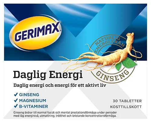 Gerimax Daglig Energi 30 st från Gerimax – köp hos Apotek Hjärtat
