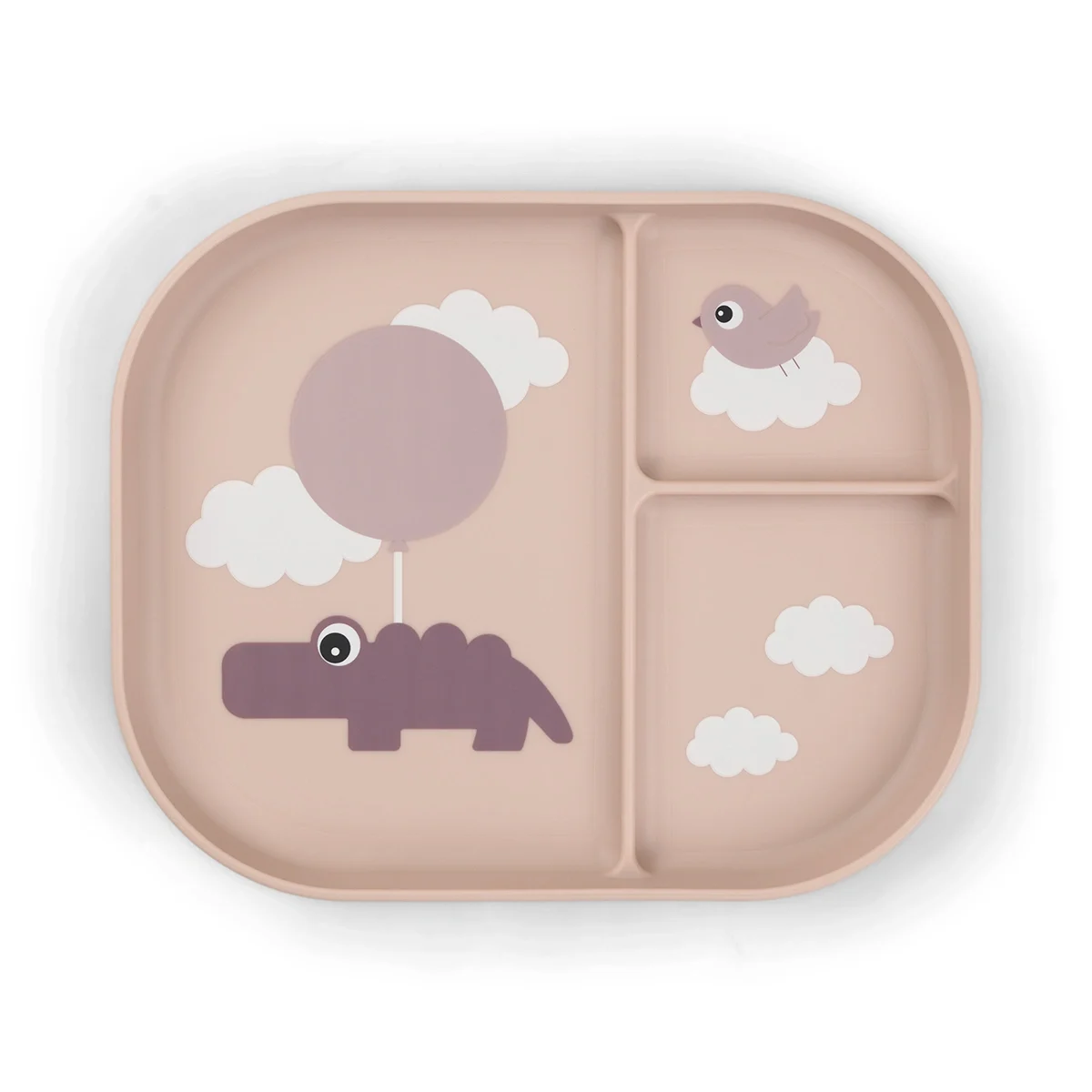 Done by Deer Foodie Compartment Plate Happy clouds Powder från Done by Deer – köp hos Apotek Hjärtat