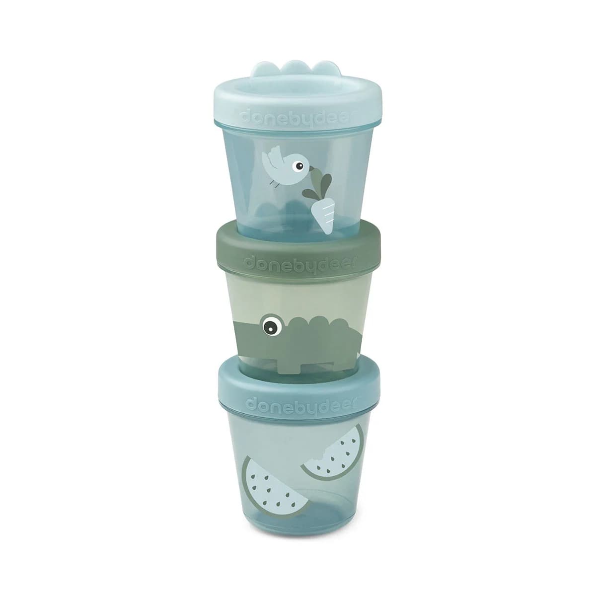Done by Deer Baby Food Container Croco Green 3-pack från Done by Deer – köp hos Apotek Hjärtat