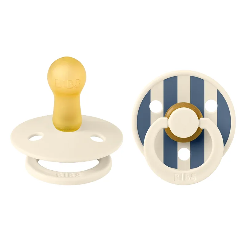 BIBS Pacifier Studio Colour Pin Latex Size 2 Ivory Steel Blue Mix 2-pack från BIBS – köp hos Apotek Hjärtat