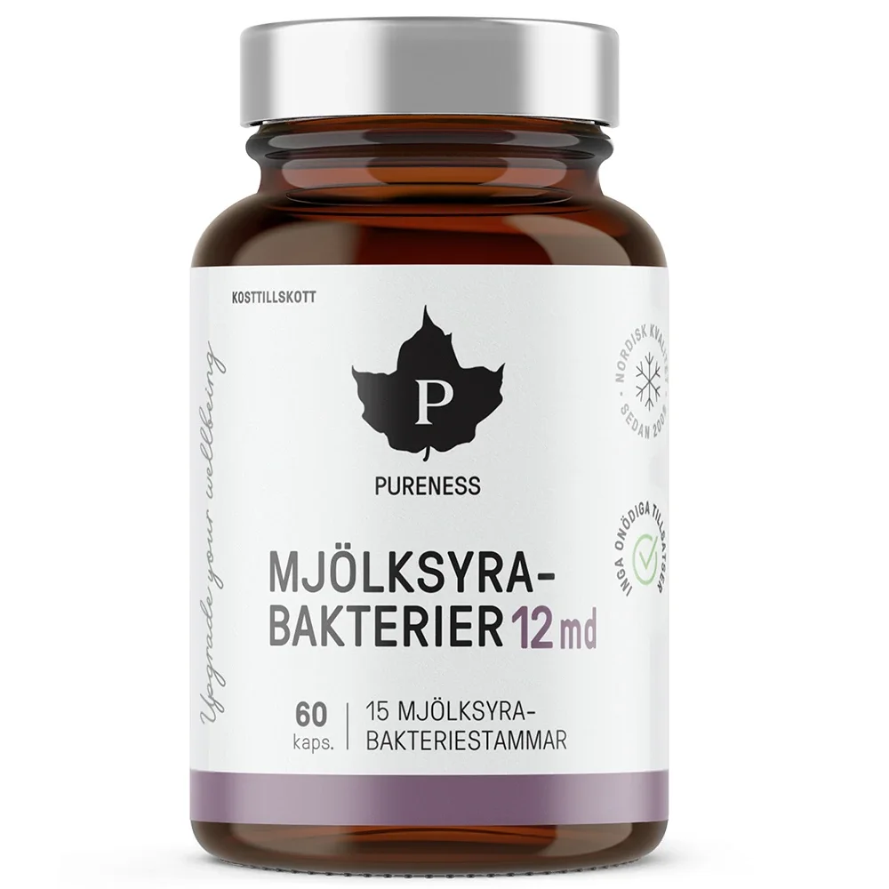 Pureness Mjölksyrabakterier 60 st från Pureness – köp hos Apotek Hjärtat