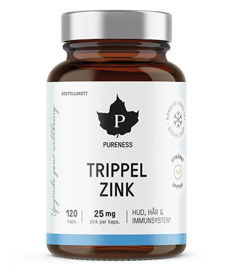 Pureness Trippel Zink 120 kapslar från Pureness – köp hos Apotek Hjärtat