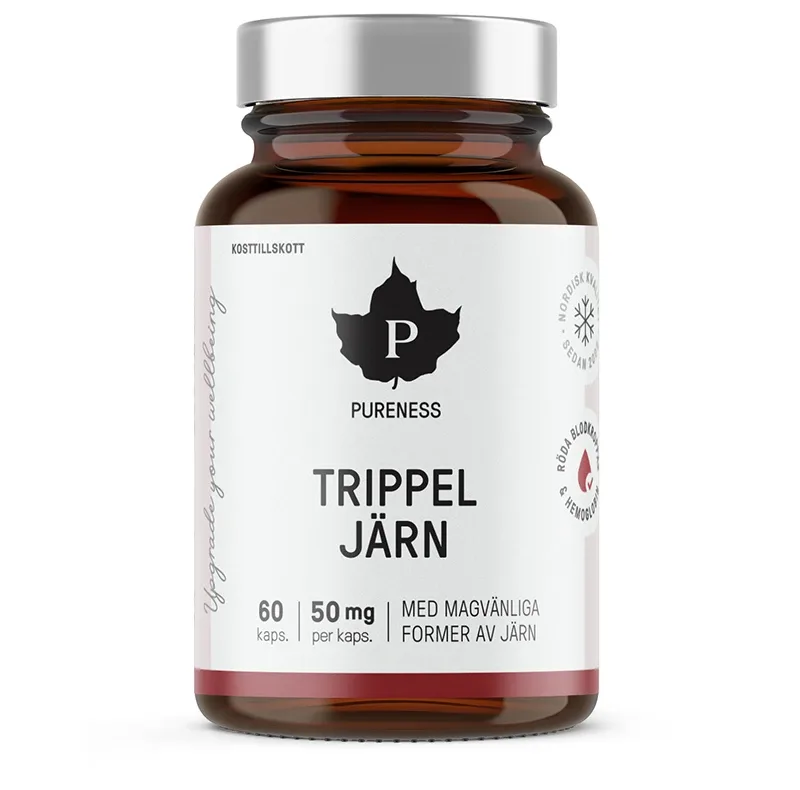 Pureness Trippel Järn 60 kapslar från Pureness – köp hos Apotek Hjärtat