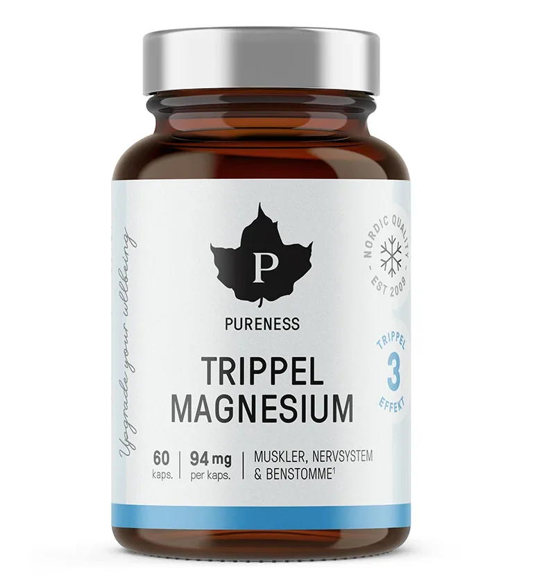 Pureness Trippel Magnesium 60 kapslar från Pureness – köp hos Apotek Hjärtat