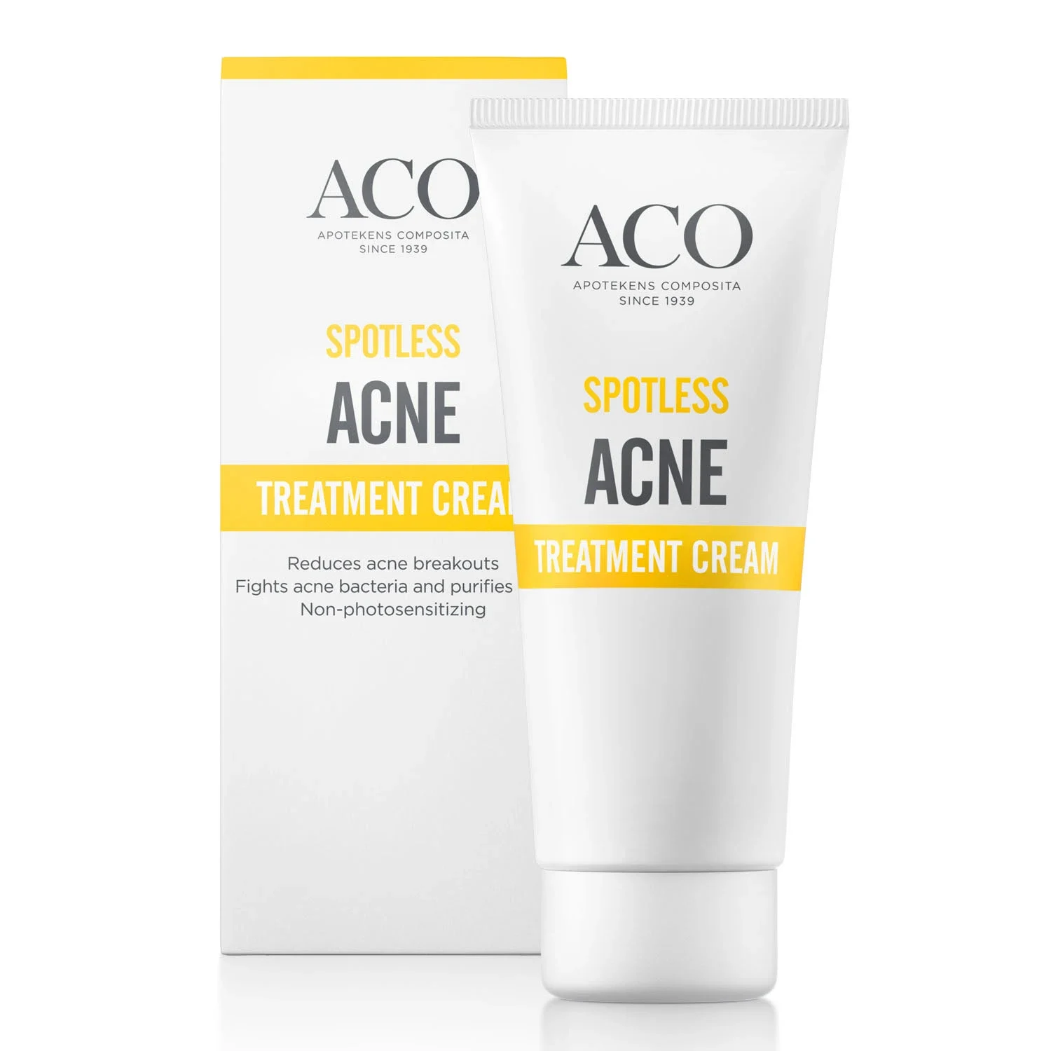 ACO Spotless Acne Skin Treatment Cream oparfymerad 30 g från ACO – köp hos Apotek Hjärtat