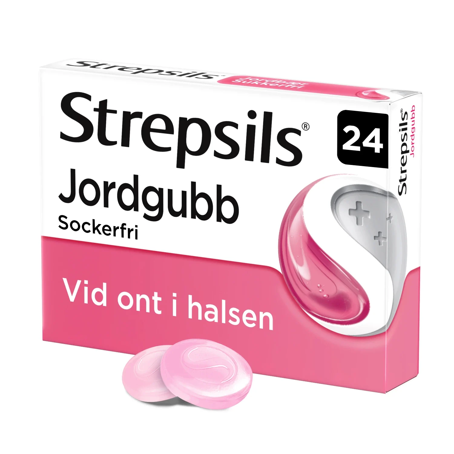 Strepsils Jordgubb sugtablett 24 st från Strepsils – köp hos Apotek Hjärtat