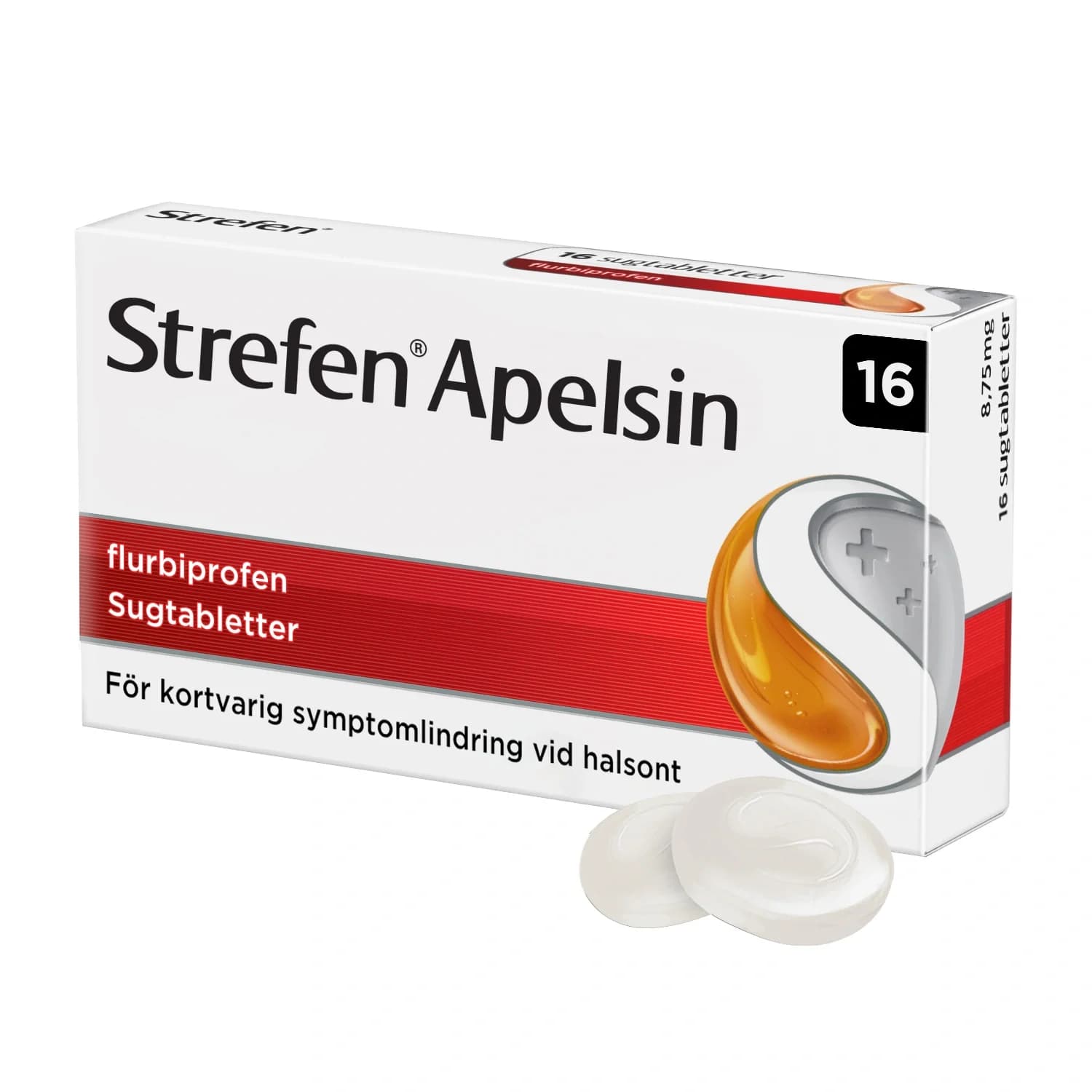 Strefen Apelsin sugtablett 8,75 mg 16 st från Strefen – köp hos Apotek Hjärtat