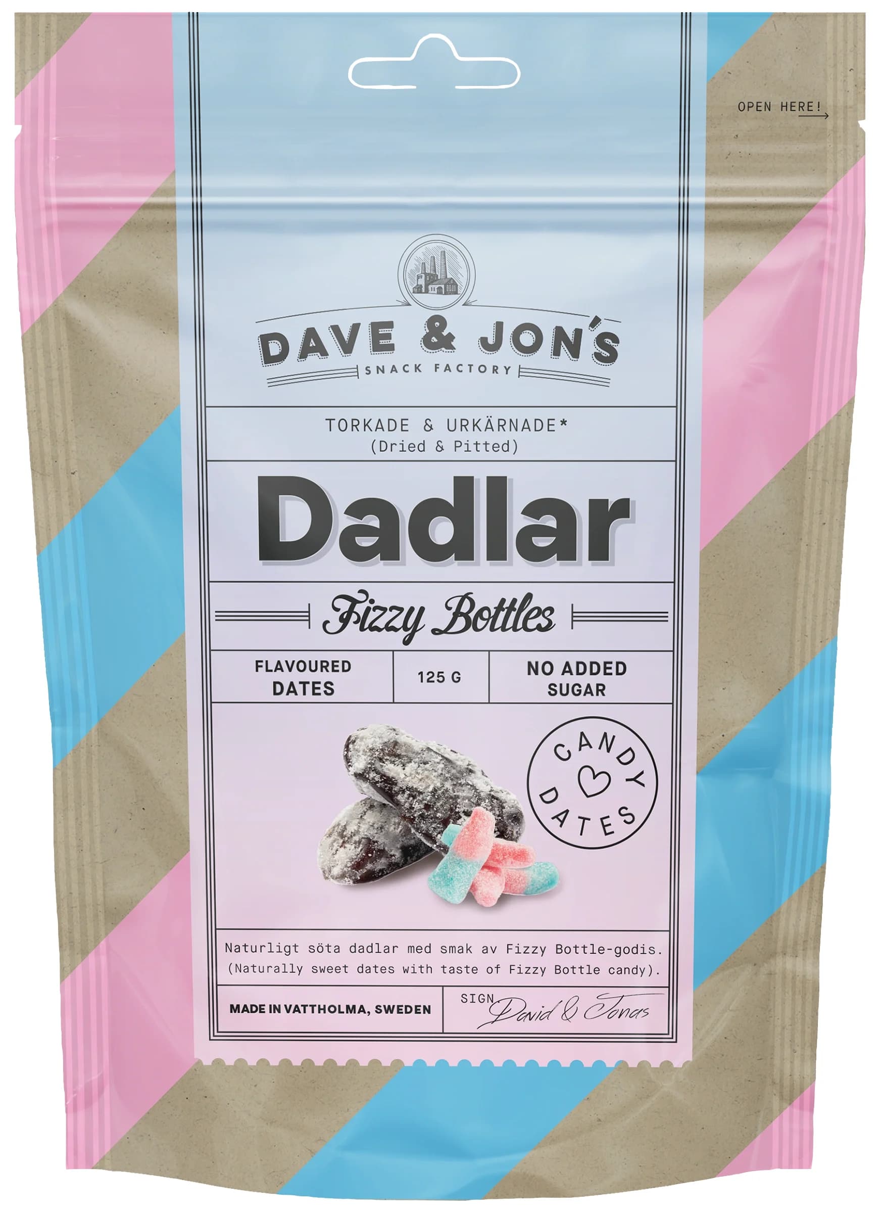 Dave & Jon's Dadlar Fizzy Bottle 125g från Dave & Jons – köp hos Apotek Hjärtat